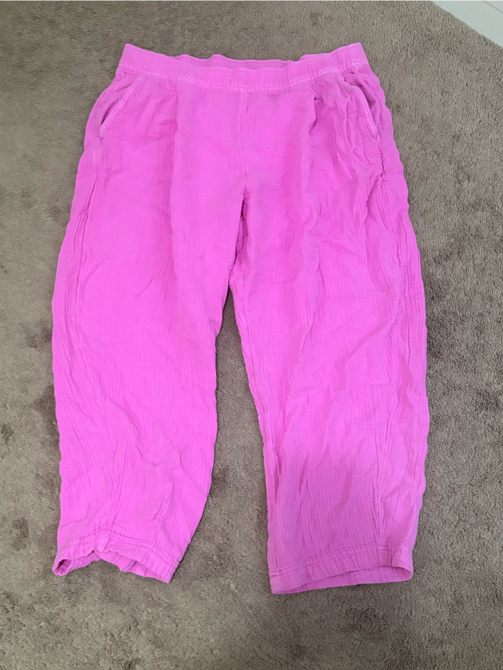 GAP Pink Wide Leg Elastic Waist Pants